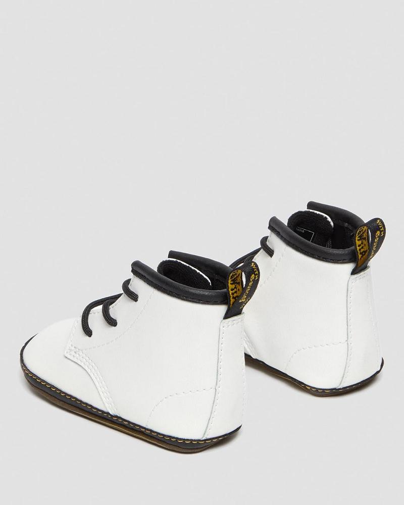 Dr Martens Newborn 1460 Auburn Læder Booties Fritidsstøvler Børn Hvide | DK 661WNB